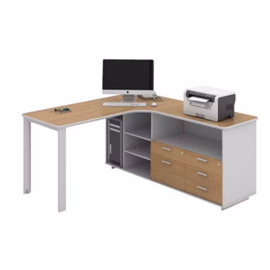 Bureau de salle de clinique, salle d'échographie, bureau de consultation, table de bureau médical, bureau médical personnalisable avec armoire latérale, classeur, bureau du personnel de bureau