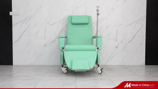 Solution de sièges d'hôpital personnalisée, avec poteau IV, fauteuil inclinable médical pour perfusion de transfusion de patients hospitalisés